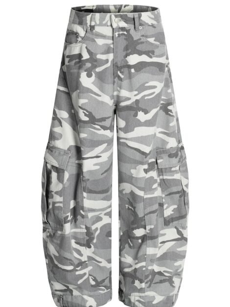 Men's Camo Cargo Wide Leg Jeans